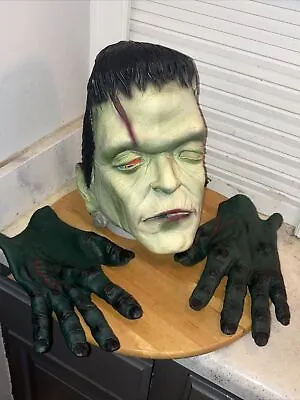 Vintage 1998 U.C.S. Frankenstein Halloween Latex Monster Mask & Hands - Costume • $31.99