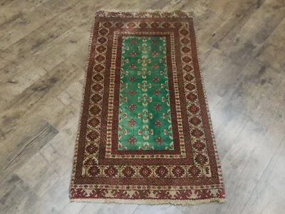 Tribal Geometric Vintage Turkish Rug Farmhouse Handmade Oriental Rug 2x3.8 Ft • $0.99