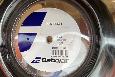 Babolat RPM Blast 16G 1.30mm 480ft. 146m. Reel Tennis String Black • $100