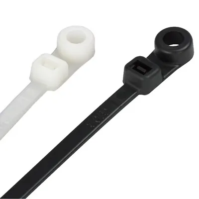 Screw Mount Cable Ties Nylon Zip Tie Wraps Strong Long - All Sizes Great Value • £4.19