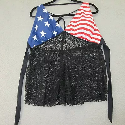£15.62 • Buy Tankini Swimsuit Womens Multicolor Stripe Stars Halter Patriotic Lace Plus 3XL