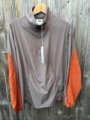 Y-3 Yohji Yamamoto Half Zip Thin Cagoule Jacket Top Size Medium Lt Brown Rust  • £120