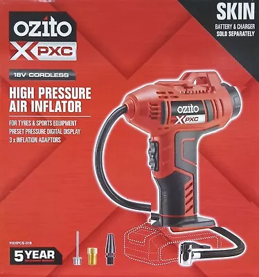 OZITO PXC 18V Inflator Tyre Pump -Cordless High Pressure Air Digital  SKIN -NEW- • $94.95