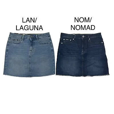 DKNY Jeans Women's 17  A-Line Frayed Raw Hem Denim Skirt • $11.24