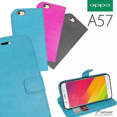 Wallet Flip Card Slot Stand Case Cover For Oppo Oppo A57 • $7.99