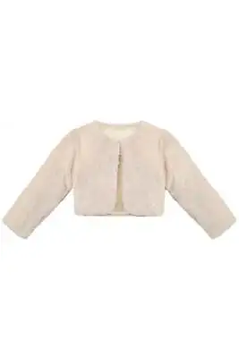 Girls Faux Fur Shrug Cozy Bolero Jacket • £23.29