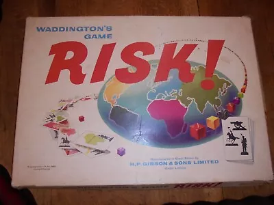 Vintage Retro Board Game Waddingtons Game Of Risk World Strategy Complete • £19.99