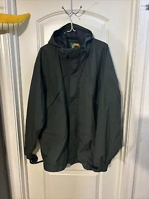 Cabela's Outdoor Gear Men's Green Hooded Waterproof Jacket Size XL • $34.99