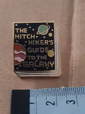 Hitchhikers Guide Galaxy Book Style  Metal &  Enamel Pin Badge New  • £5.40