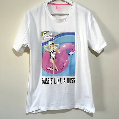 Barbie Women’s Size 12/14 Barbie Like A Boss T-Shirt Official Barbie Barbiecore • £14.99