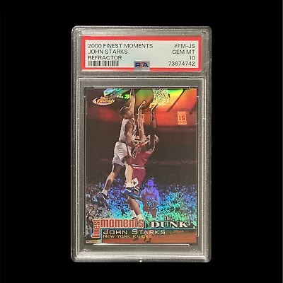 2000 Topps Finest Moments Refractor Dunk John Starks #FMJS PSA 10 Michael Jordan • $329.99