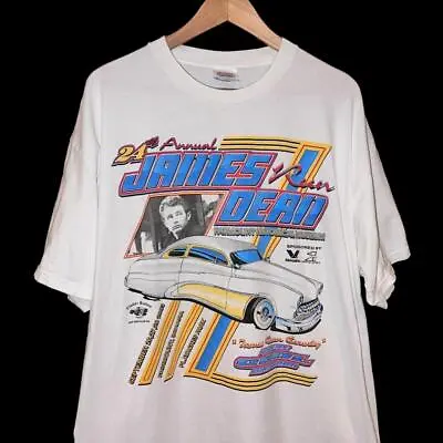 VTG James Dean Historical Museum Car Racing Graphic Movie Actor Promo T Shirt XL • $19.99