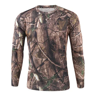 Camo T Shirts Men RealTree Multicam Military Tactical Camouflage Long Sleeve Tee • $19.86
