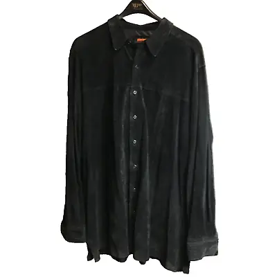 AXIS Velvet Shirt Mens 2X Black 100% Polyester Classic Formal Collared Button-Up • $29.99