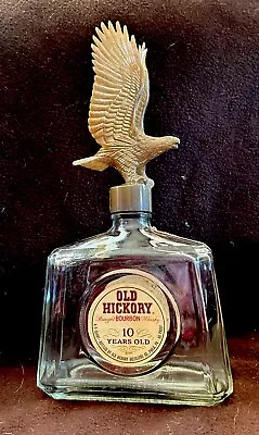 Old Hickory Bourbon Whiskey BOTTLE - Eagle Cap  Decanter - 12  Tall - Vintage • $22