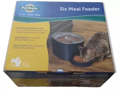 PetSafe 6 Meal Automatic Pet Feeder Digital Clock LCD Screen Display S-M Cat Dog • $65