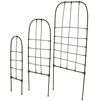 £19.37 • Buy Garden Plant Trellis Climbing Support Frame PVC Coated 3 Sizes Green