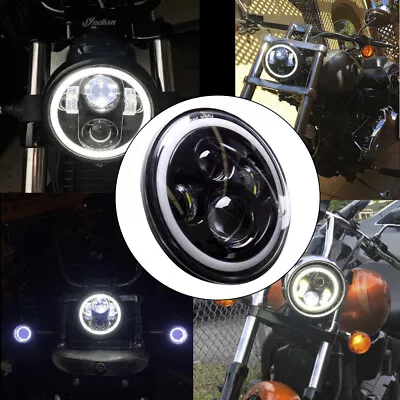 7  Motorcycle Projector Moto LED Light Bulb Headlight LO/HI DRL Turn Signal • $58.99