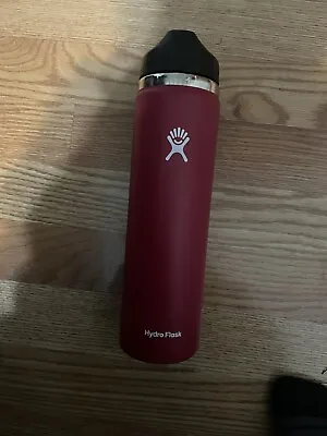 $10 • Buy Hydro Flask Wide Mouth Bottle With Straw Lid - Maroon/red 24oz -