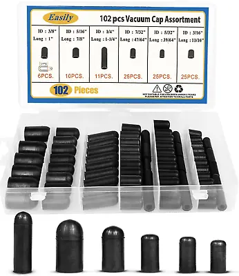 $13.07 • Buy Rubber Vacuum Caps Plug Kit 102 PCS Assorted Vacuum Plugs Hose End Caps Modern