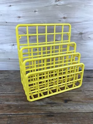 Vintage Yellow Yaffa Design Mini Catch-All Wall Desk Storage Organizer Rack • $46.99