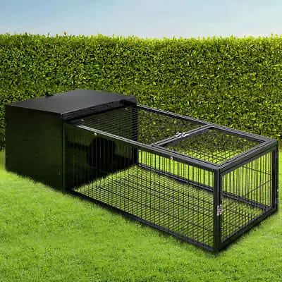 I.Pet Rabbit Cage 122x52cm Hutch Enclosure Carrier Metal • $78.40