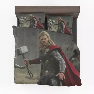 Thor The Dark World Chris Hemsworth Quilt Duvet Cover Set Comforter Cover Twin • $54.99
