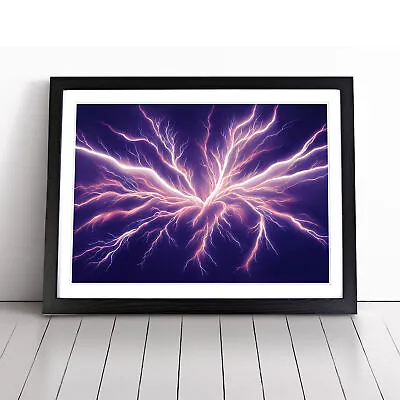 Tremendous Lightning Bolt Wall Art Print Framed Canvas Picture Poster Decor • £14.95