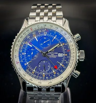 BREITLING Navitimer Chronograph GMT46 - SS Blue Dial  A24322 - W/ Box & Papers • $5499.99