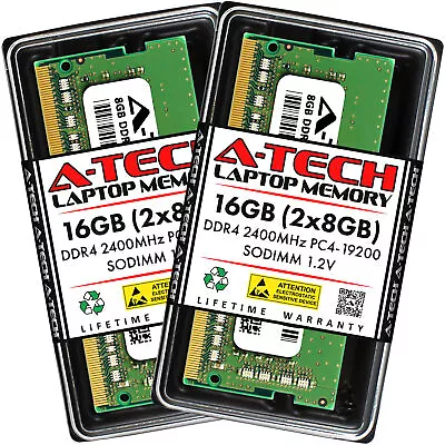 A-Tech 16GB 2x 8GB DDR4 2400 PC4-19200 Laptop 260-Pin SODIMM Memory RAM Kit 16G • $32.99