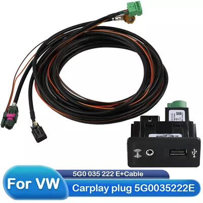 Install CarPlay Media MDI USB AUX AMI Socket Cable 5G0035222E For VW Golf 7 7.5 • $30.49