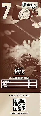 2023 Mississippi State Bulldogs Collectible Football Ticket Stub USM Game • $5.99