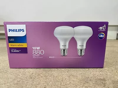 Philips R80 LED Twin Pack ~10w~ 880 Lm ~88w Equivalent ~Warm White ~ 15000 Hrs • $35