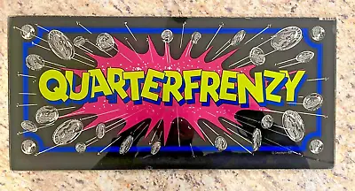 Vintage Igt Quarter Frenzy Slot Machine Marquee Front Glass Panel 20.5 X 9.5 • $39.95