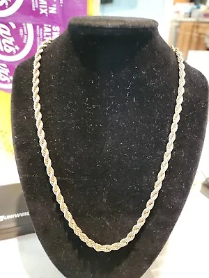 MICHAEL KORS Gold Tone Rope Chain Necklace 19” Signed MK B58 • $29.99