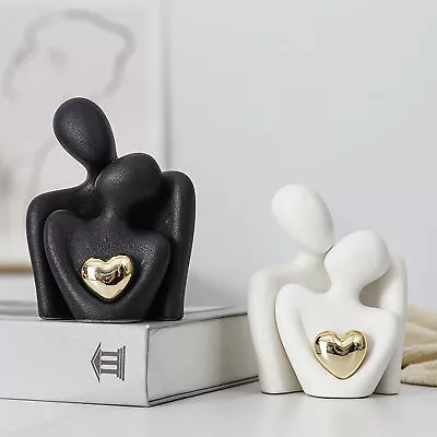  Couple Figurine Sculptures Wedding Statues Anniversary For Home Crafts Ornament • £12.08