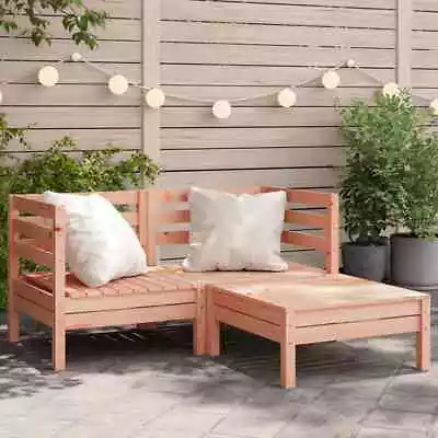 Garden Sofas Corner Outdoor Sectional Sofa Couch Solid Wood Douglas VidaXL • £149.99