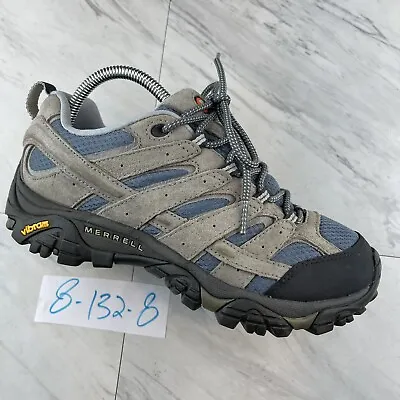 •Merrell Moab 2 Ventilator Hiking Sneaker Women's Size 8 M Gray/Blue MSRP $110 • $47.99