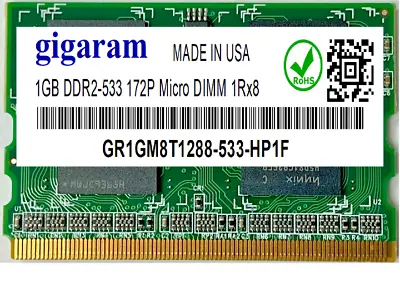 Fujitsu P1500 P1510 P1610 P1620 P7120 Memory - 1GB DDR2 172Pin Micro DIMM • $29
