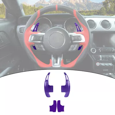 2X Purple Steering Wheel Shift Paddle Extended Shifter Trim For Ford Mustang 15+ • $19.99