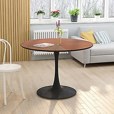Modern Round Dining Coffee End Table With Metal Base • $290.39