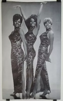 Vintage 1969 MOTOWN Diana Ross SUPREMES 49x29 Commercial Poster FREE SHIPPING • $90.87