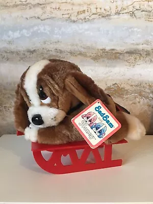 £12.99 • Buy Vintage Applause Sad Sam Dog On Red Sledge Sleigh 1988 With Original Tags