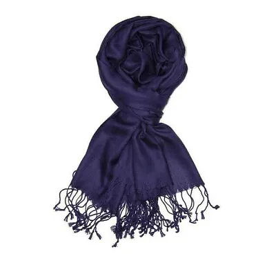 Pashmina 100%Viscose Plain Wrap Shawl Stole Scarf Many Colours QUALITY MATTERS ! • £7.99