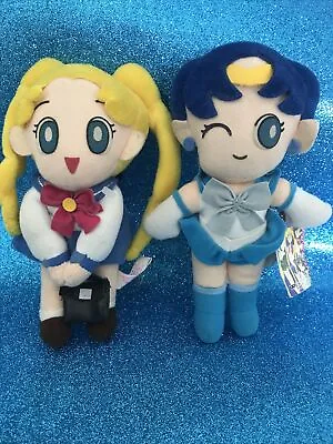 Vintage 90’s Sailor Moon & Sailor Mercury Plush Banpresto Toy Authentic 20cms • $50