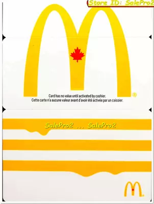 McDONALD 2022 GOLDEN ARCH FRENCH FRIES TWO IN ONE ENG/FR COLLECTIBLE GIFT CARD • $2.15