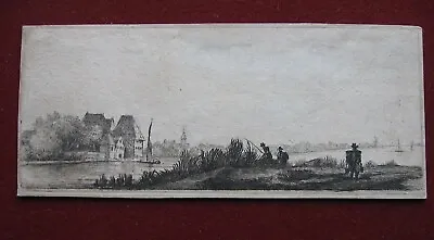 François Basan: Landscape River 1795/Landscape River Print Etching Rembrandt • $73.39