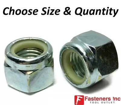 Nylon Insert Lock Nuts Nylock Zinc Plated (Choose Size & Quantity) • $7.41