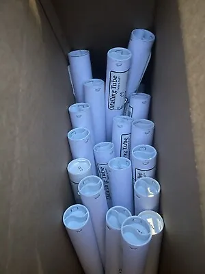 Lot Of 21 The UPS Store 2  X 18  White Twist -n-Pull Mailing / Poster Tubes • $84.99
