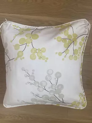 Hand Made Cushion Covers Offwhite With Lime And Grey Tree Design • £8